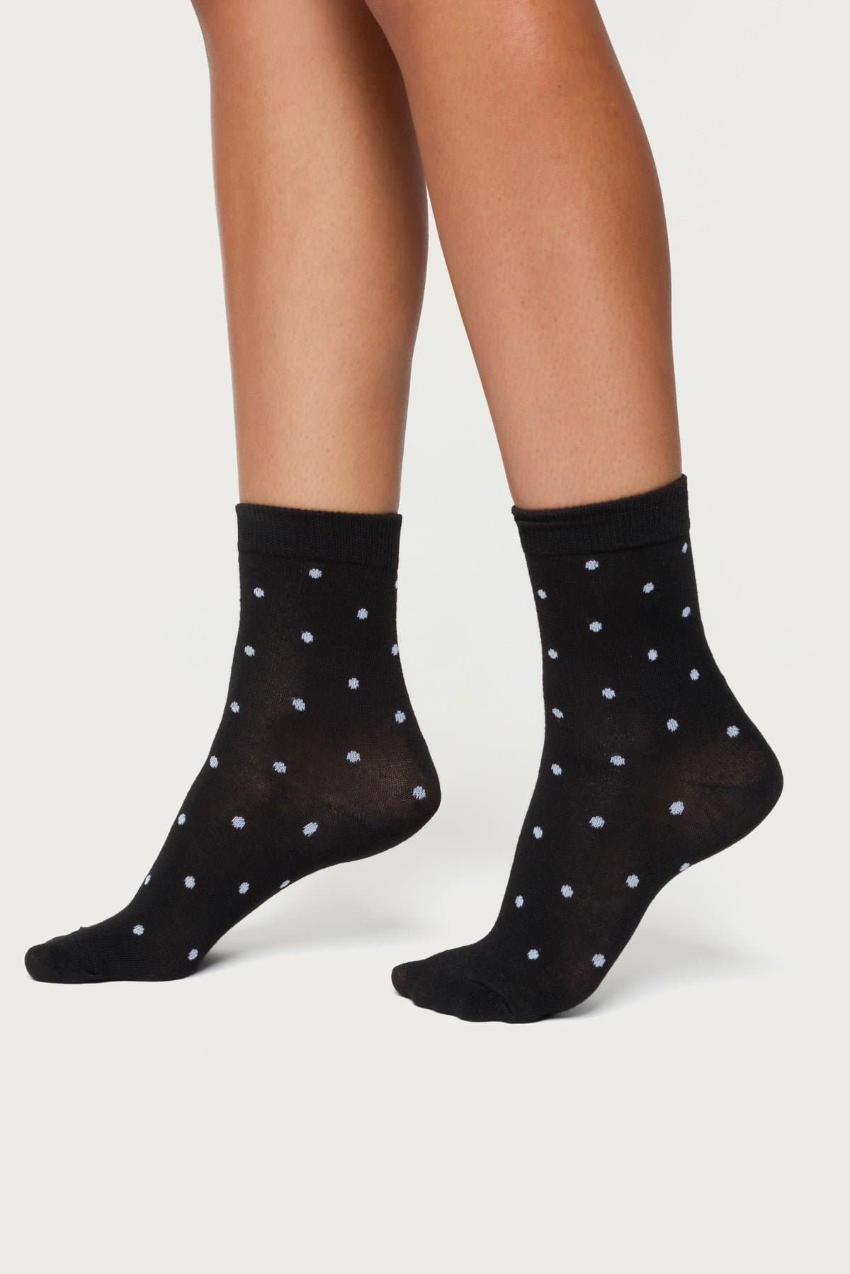 Polka Dot Sock Pack of 2 - Polyester Cotton Blend, 10.6 Inch Length