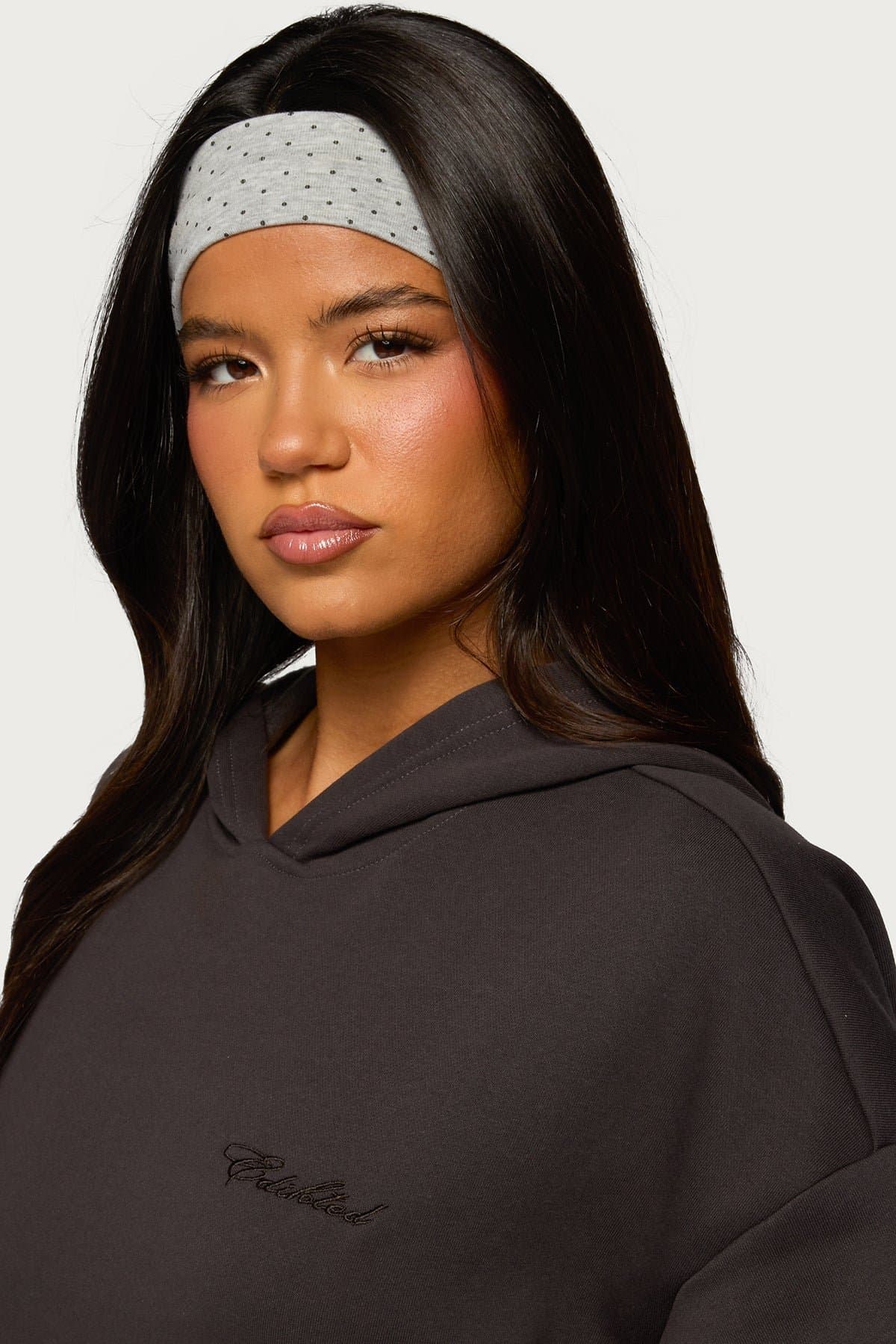 Polka Dot Printed Headband - Cotton Spandex, 9.2 Inch Length