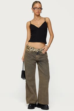 Petite Zahra Mud Wash Low Rise Baggy Jeans 100% Cotton Inseam 27.8" Size S