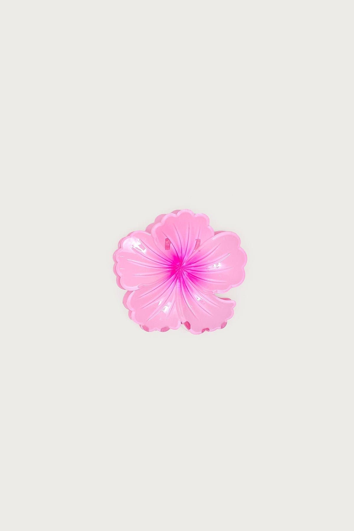 Hibiscus Flower Claw Clip 3 Inch Plastic Hair Accessory