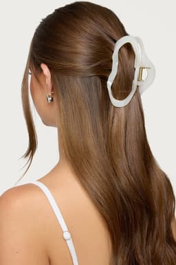 Abstract Claw Clip - 4.3 Inch Plastic Hair Clip