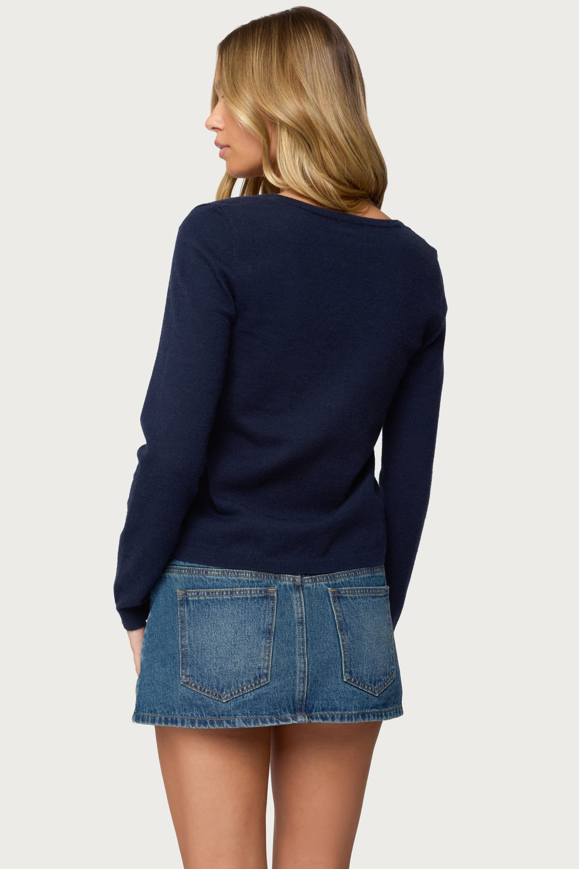 Demi Tie Front Knit Cardigan - Acrylic Polyester Nylon