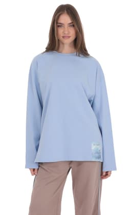 Lucy Graphic Crewneck Shirt in Light Blue