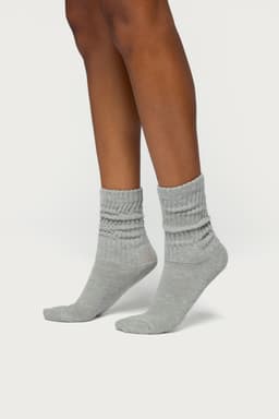 Scrunch Socks Ribbed Cotton Spandex Blend 13 Inch Length Ankle Socks