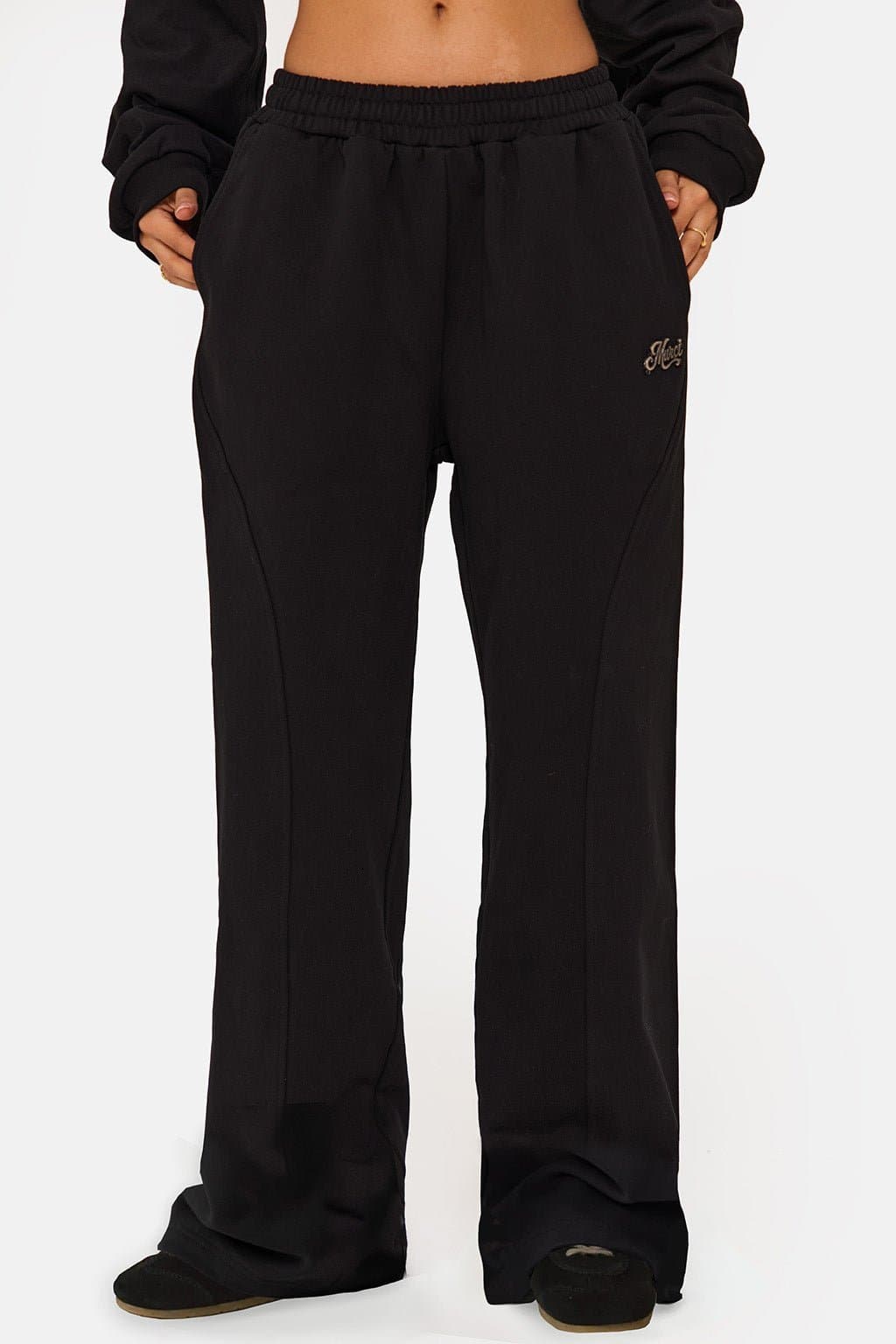 MUSE Jogger Black Straight Leg 450 GSM Cotton Loopback