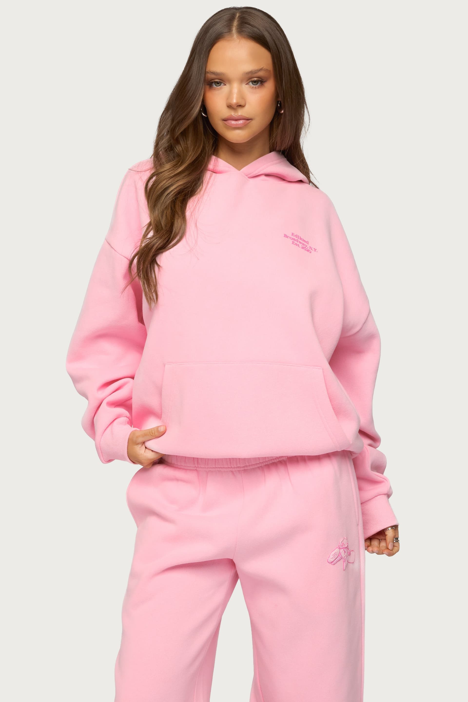 Keychain Cutie Hoodie Keychain Graphic Puff Print Edikted NY Cotton Polyester