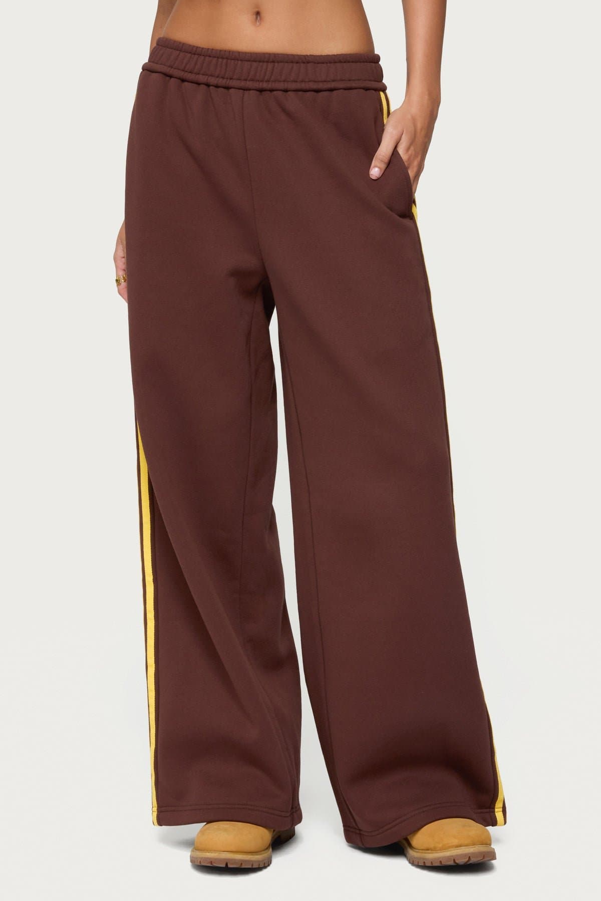 Sorin Contrast Striped Sweatpants - Wide Leg Cotton Polyester Fit