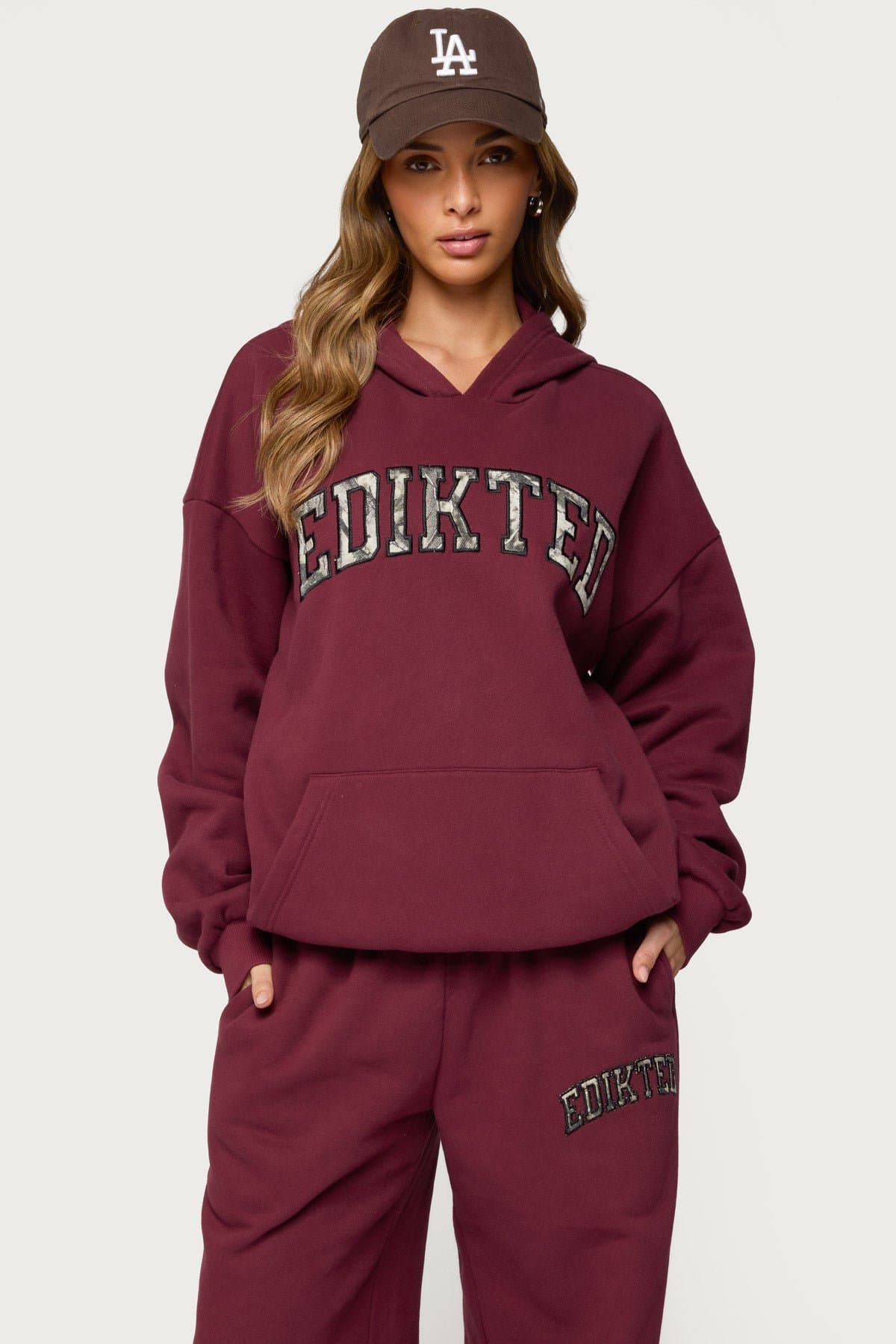 Camo Crush Edikted Oversized Hoodie - Polyester Cotton Blend