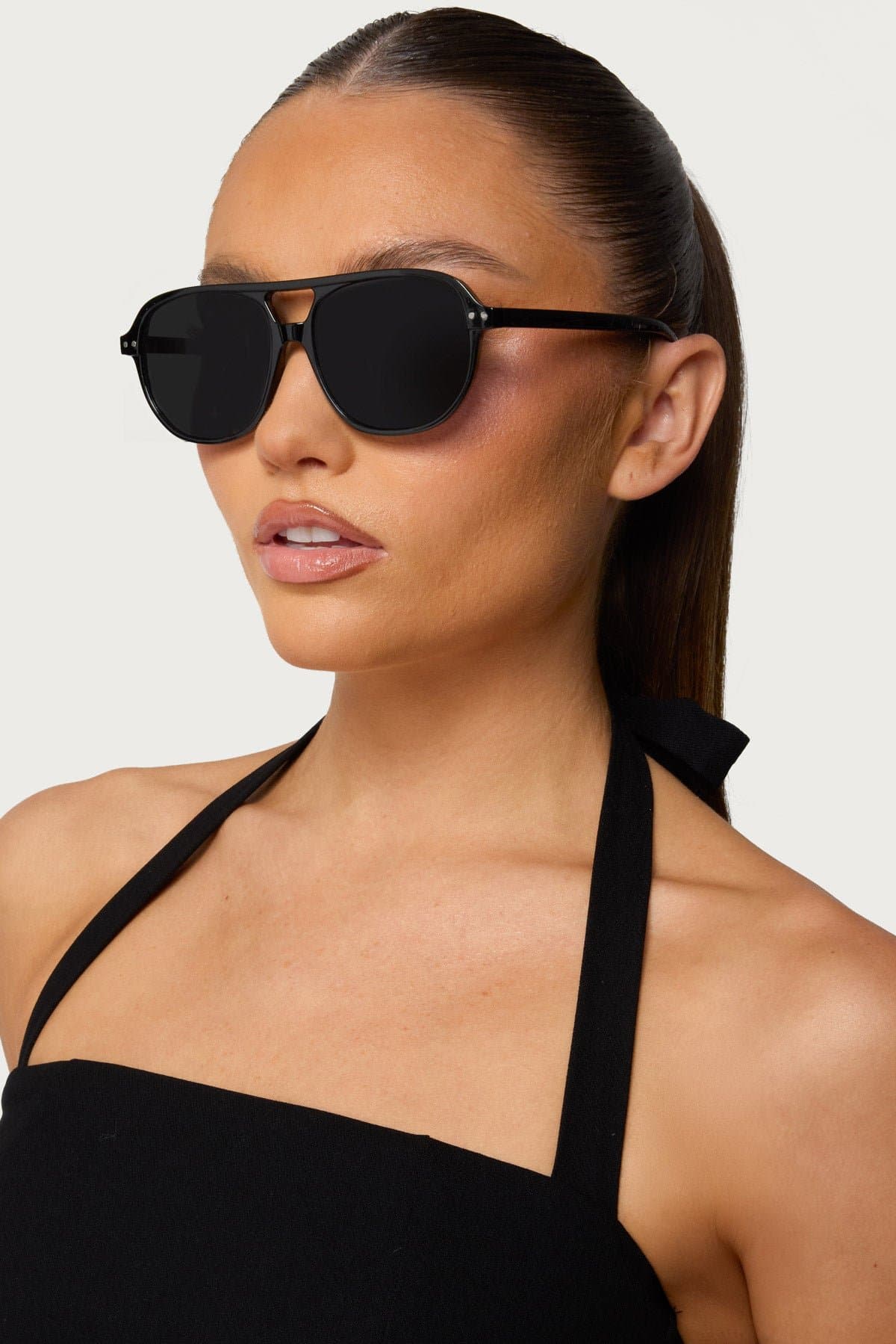 Ikon Round Sunglasses UV Protected Polycarbonate Lenses Frame Width 5.5in