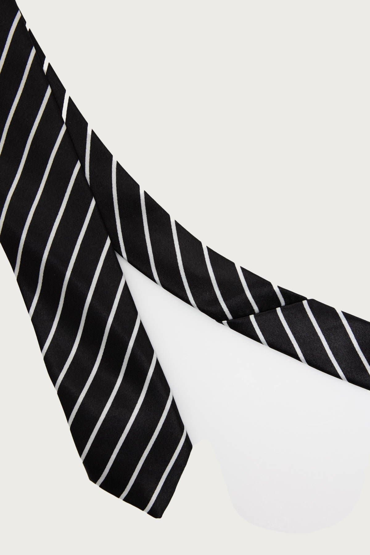 Striped Polyester Tie - Length 61in Width 2in Men's Necktie