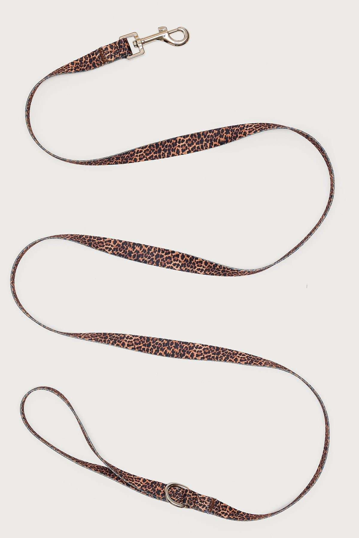 Leopard Print Pet Leash - Polyester 70.8" Length 0.8" Width Plastic Metal