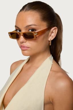 Maud Square Sunglasses - UV Protected Polycarbonate Lenses, 5.5" Frame Width