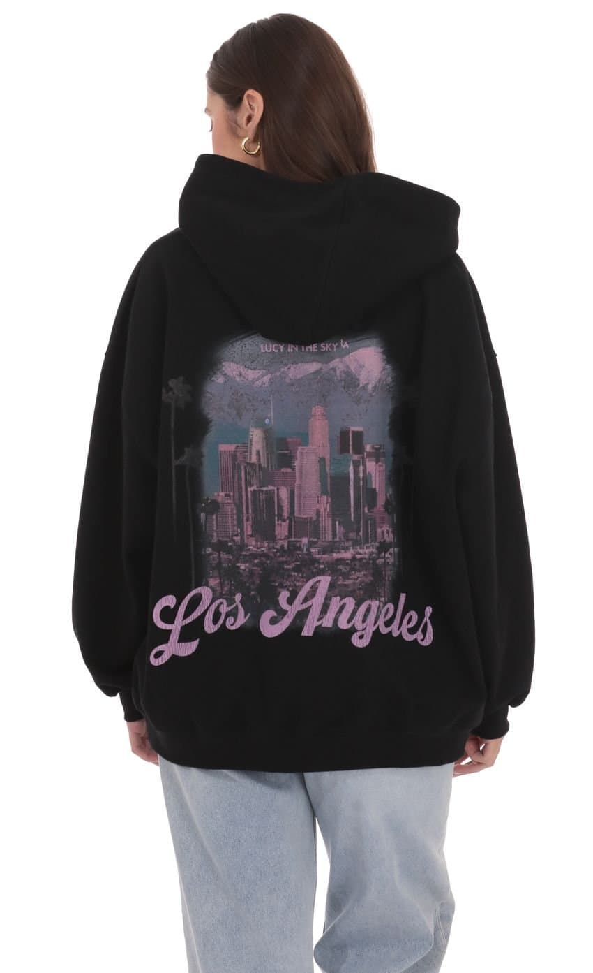 Los Angeles Oversized Hoodie in Black
