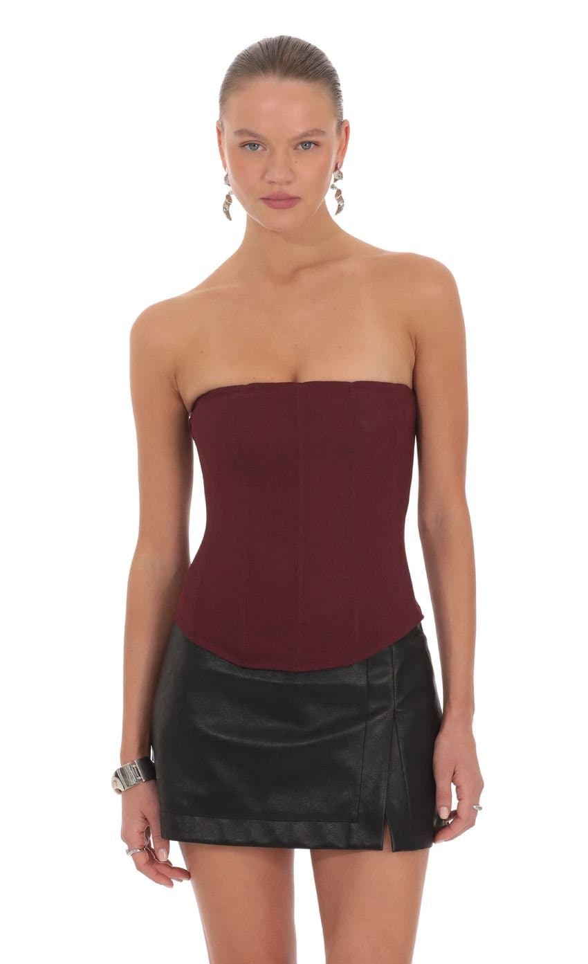 Daniella Corset Top in Red