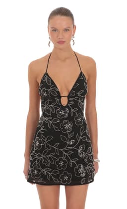 Simone Embellished Mini Dress