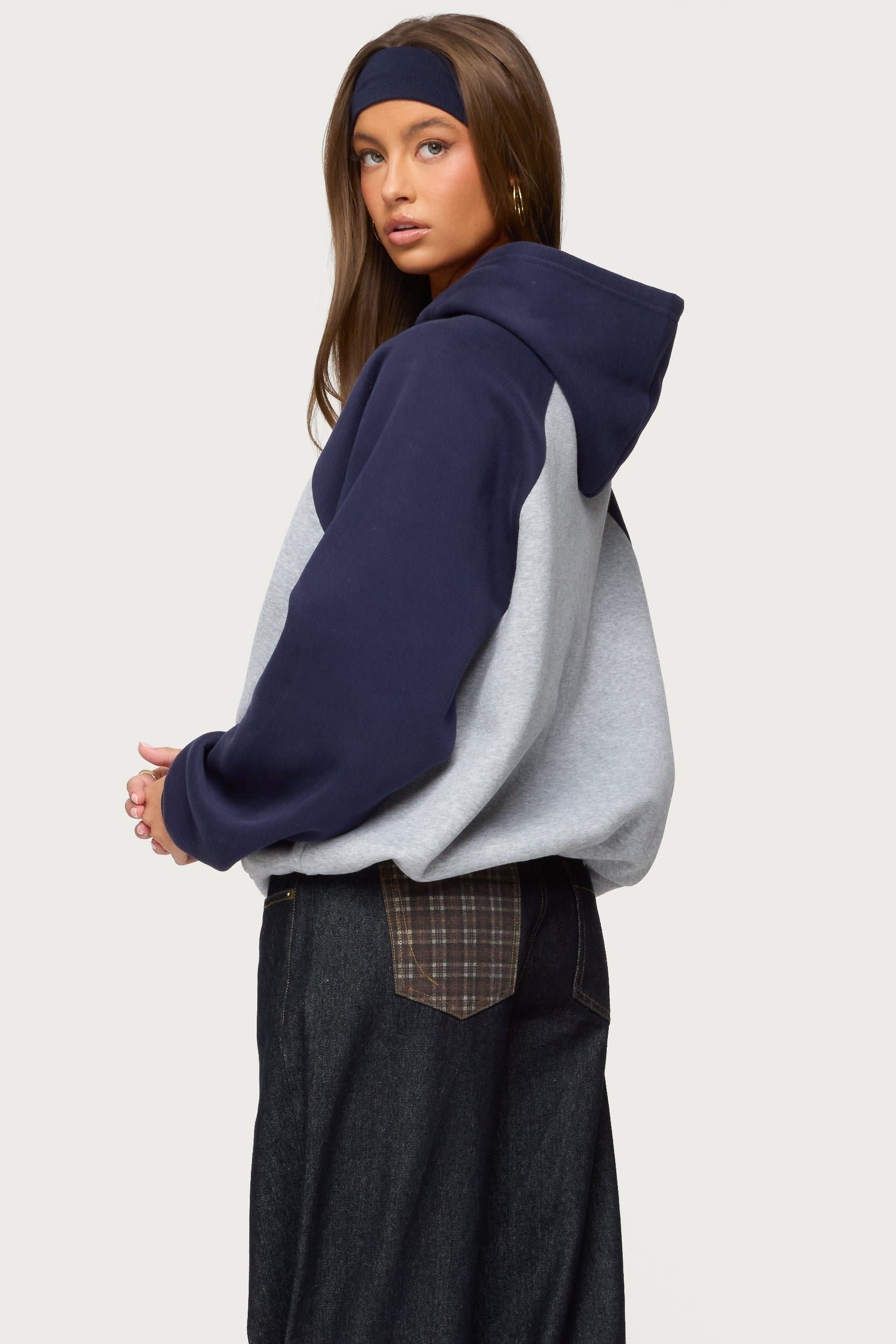 Angels Raglan Oversized Hoodie - Polyester Cotton Graphic Text Unisex Hoodie