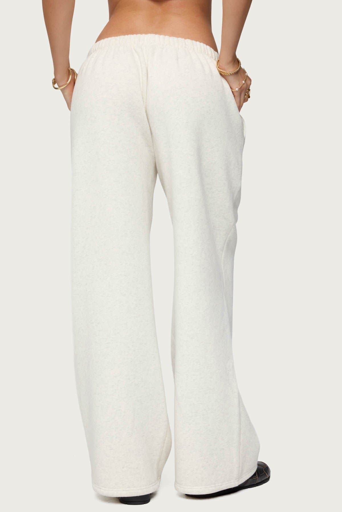 Edikted LA Sweatpants - Polyester Cotton Straight Leg with Elastic Waistband