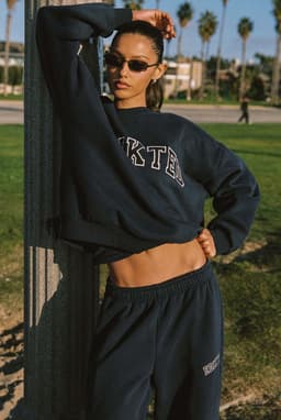 Edikted Major Sweatshirt Crewneck Graphic Cotton Polyester