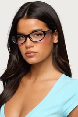 Lavinia Oval Polycarbonate Glasses Frame Width 5.7in Lens Height 1.5in Arm 5.7in