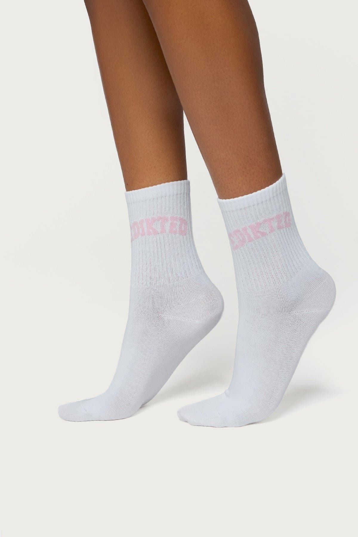 Edikted Ribbed Socks - Cotton Polyester Spandex Blend, 10.6 Inch Length