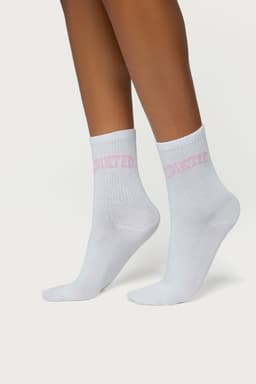 Edikted Ribbed Socks - Cotton Polyester Spandex Blend, 10.6 Inch Length