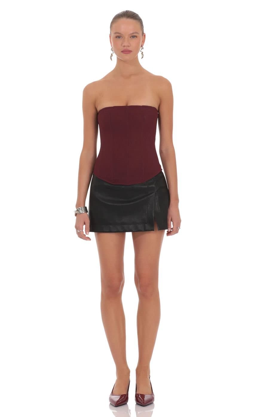 Daniella Corset Top in Red