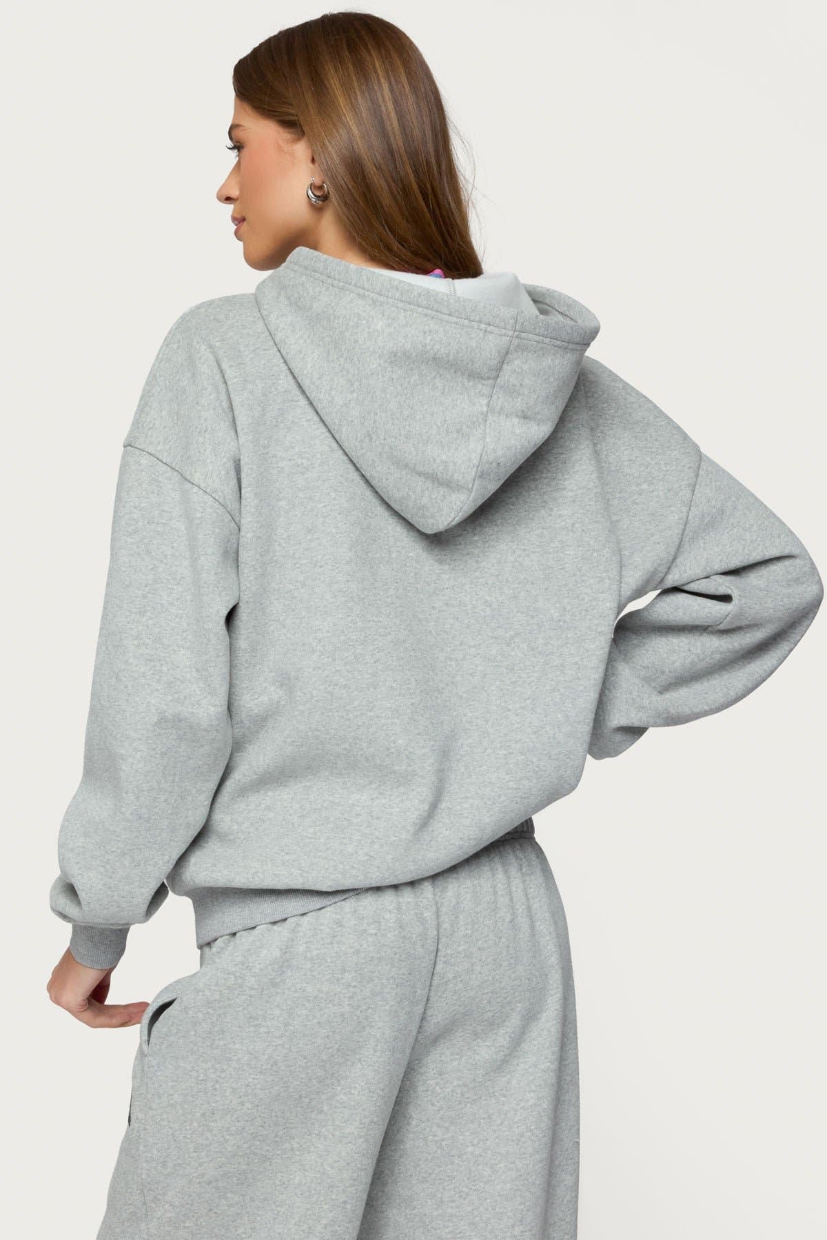 Camo Crush Edikted Oversized Hoodie - Polyester Cotton Camo Graphic Patch