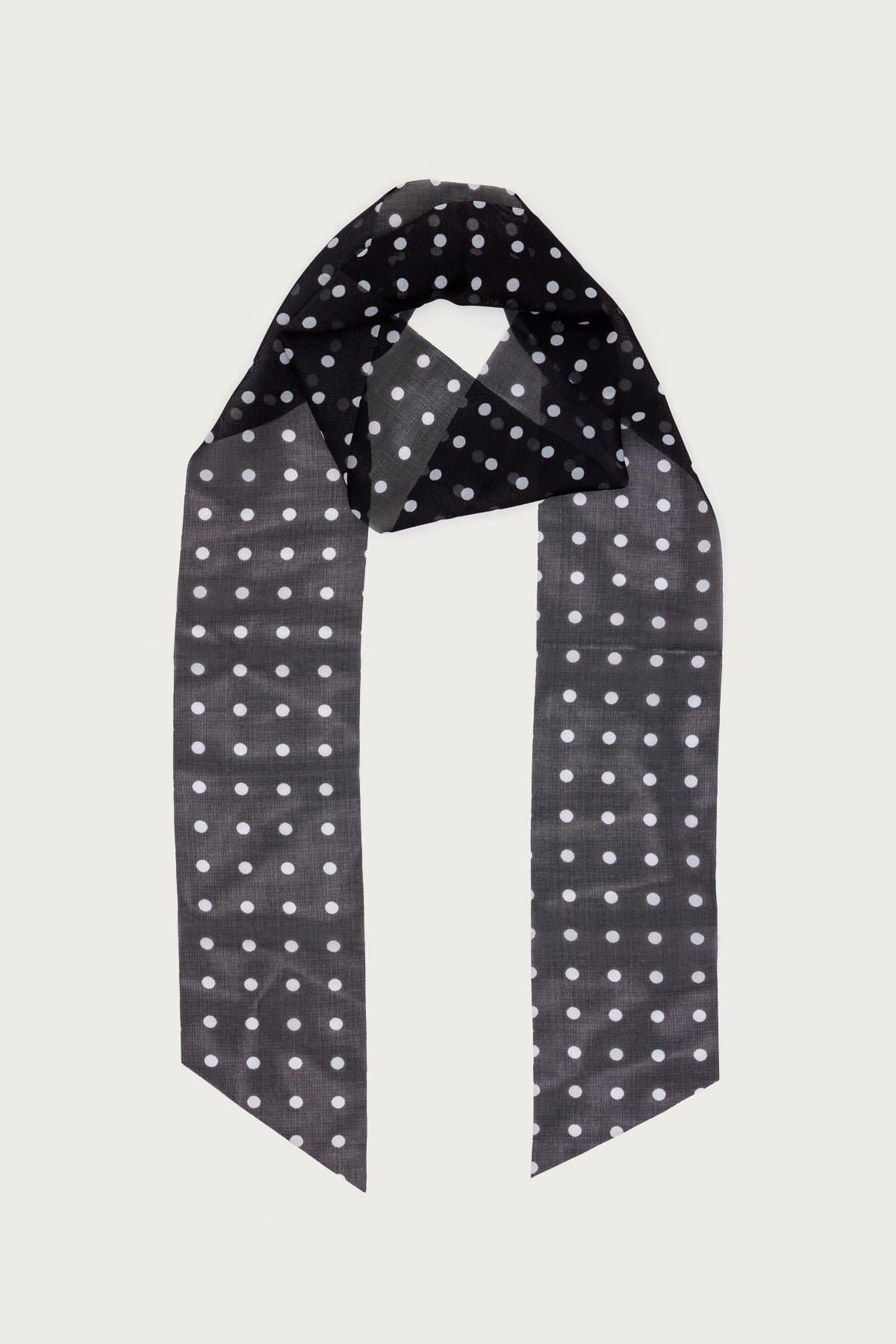 Polka Dot Sheer Polyester Scarf - 51.2" Length x 3.2" Width