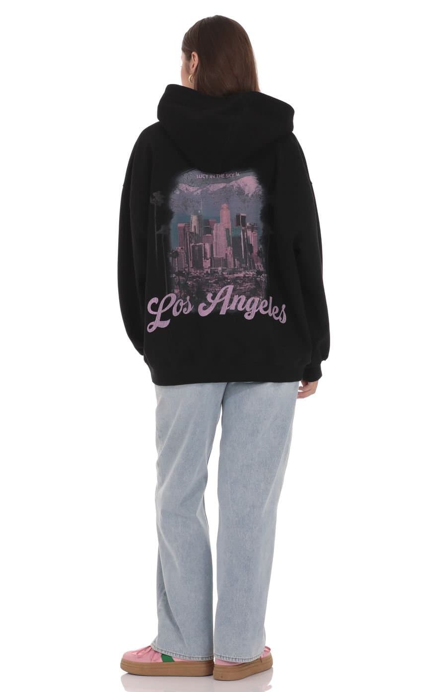 Los Angeles Oversized Hoodie in Black