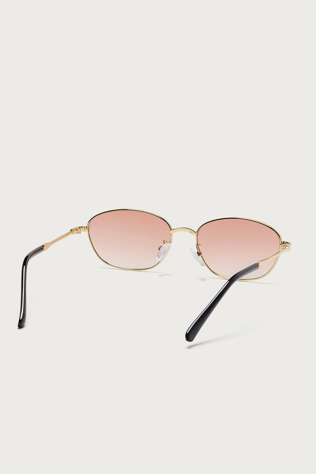 Rozie Oval Sunglasses Copper Frame UV Protected Polycarbonate Lenses 5.6in Width