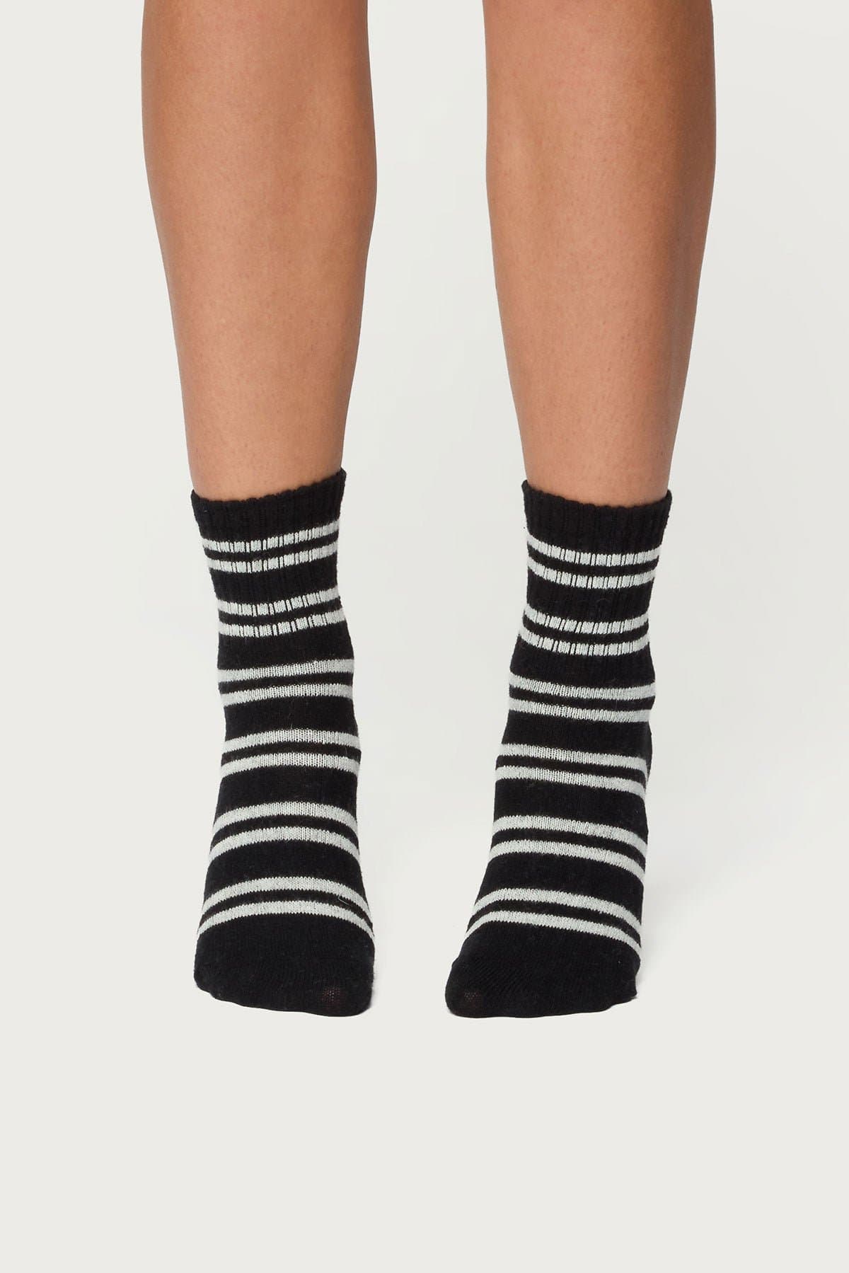 Everyday Striped Socks - Cotton Polyester Spandex Blend, 10.6 Inch Length