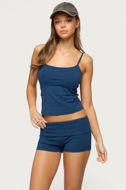Palo Tank Top with Adjustable Straps - Cotton Spandex Matching Set