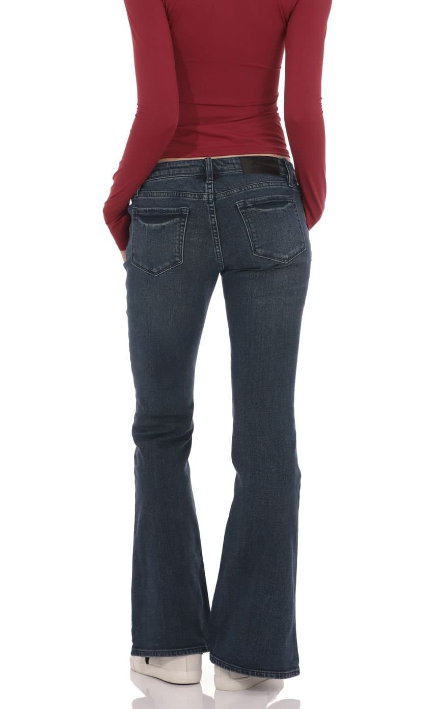 Low Rise Bell Bottom Jeans in Dark Blue