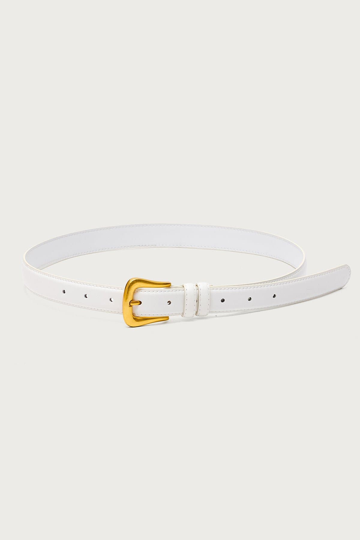 Back To Basics Faux Leather Belt with Gold Tone Buckle 40.2 Inch Length