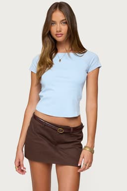 Marina Raglan Striped T-Shirt - Boat Neck Cotton Spandex