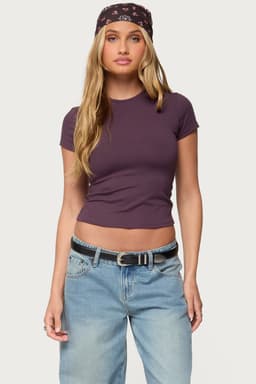 Tay Short Sleeve Loungewear Top - Polyester Spandex