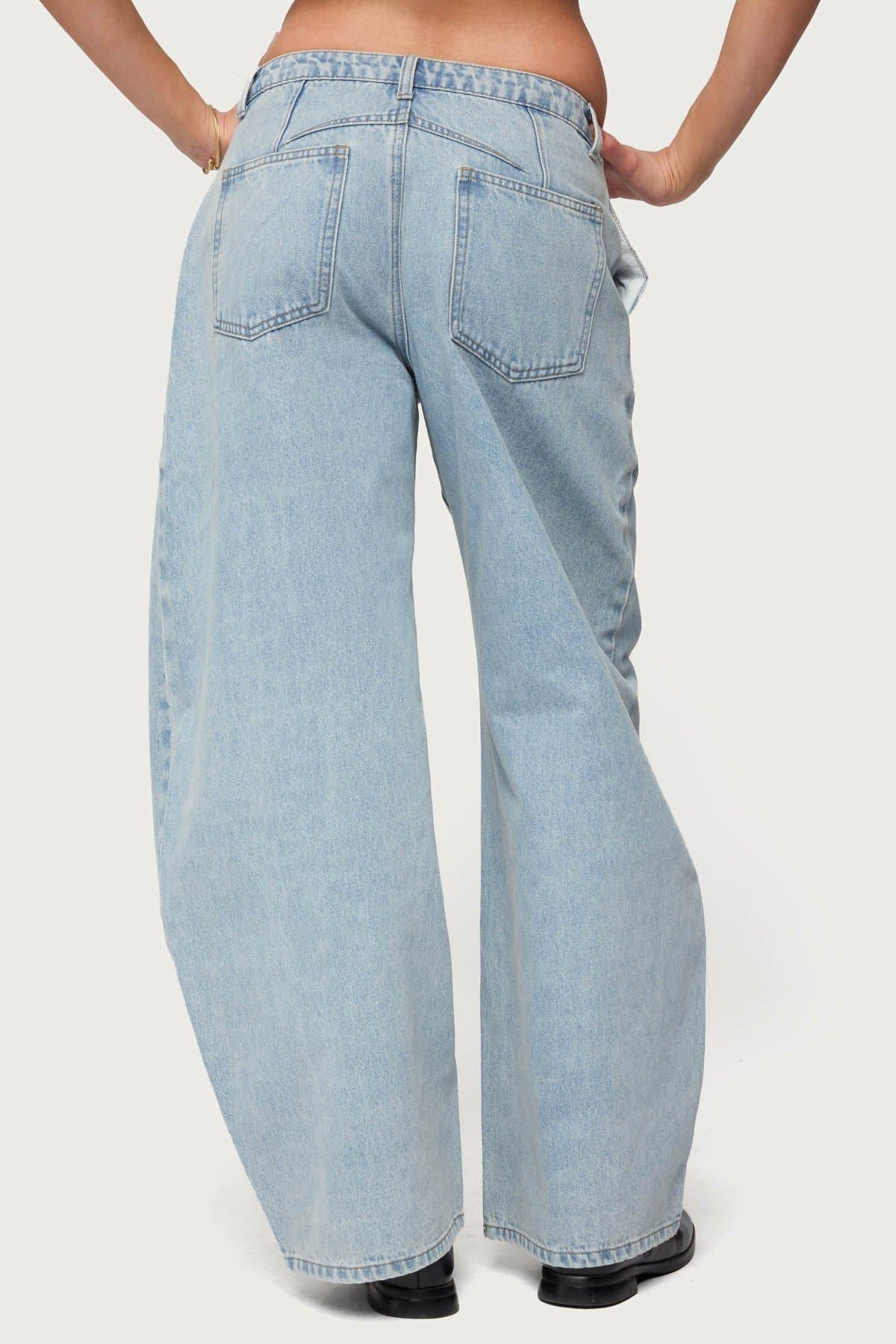 Jolie Low Rise Barrel Jeans in Rigid 100% Cotton Denim