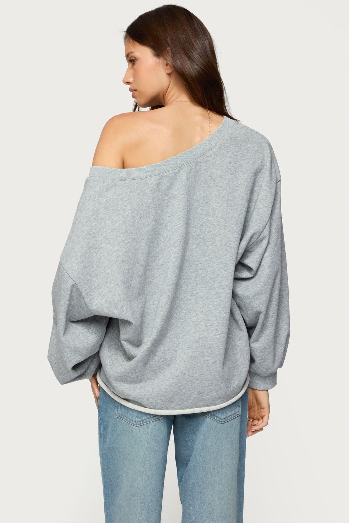 Winfred Oversized V Neck Sweatshirt - Cotton Polyester Blend