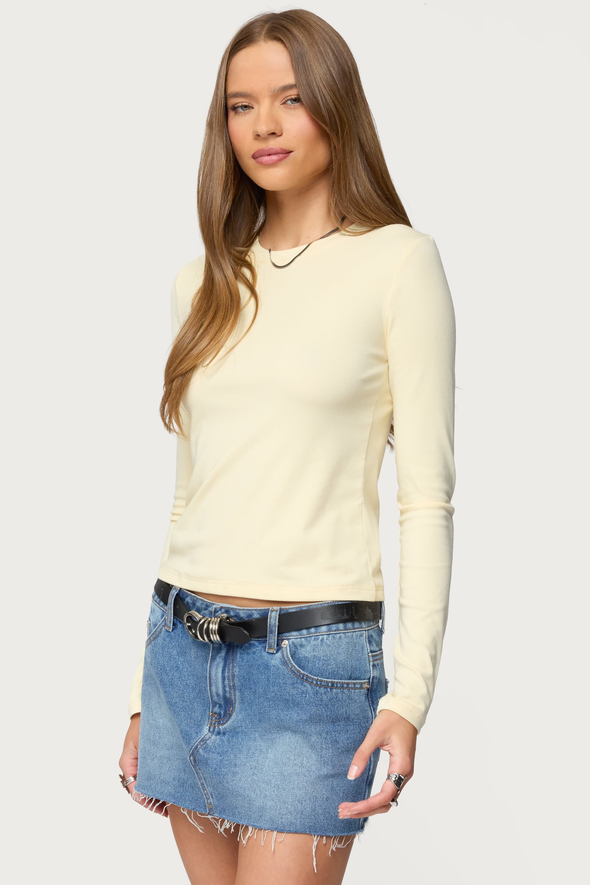 Kiyan Long Sleeve T-Shirt - Cotton Rayon Spandex Unisex Tee