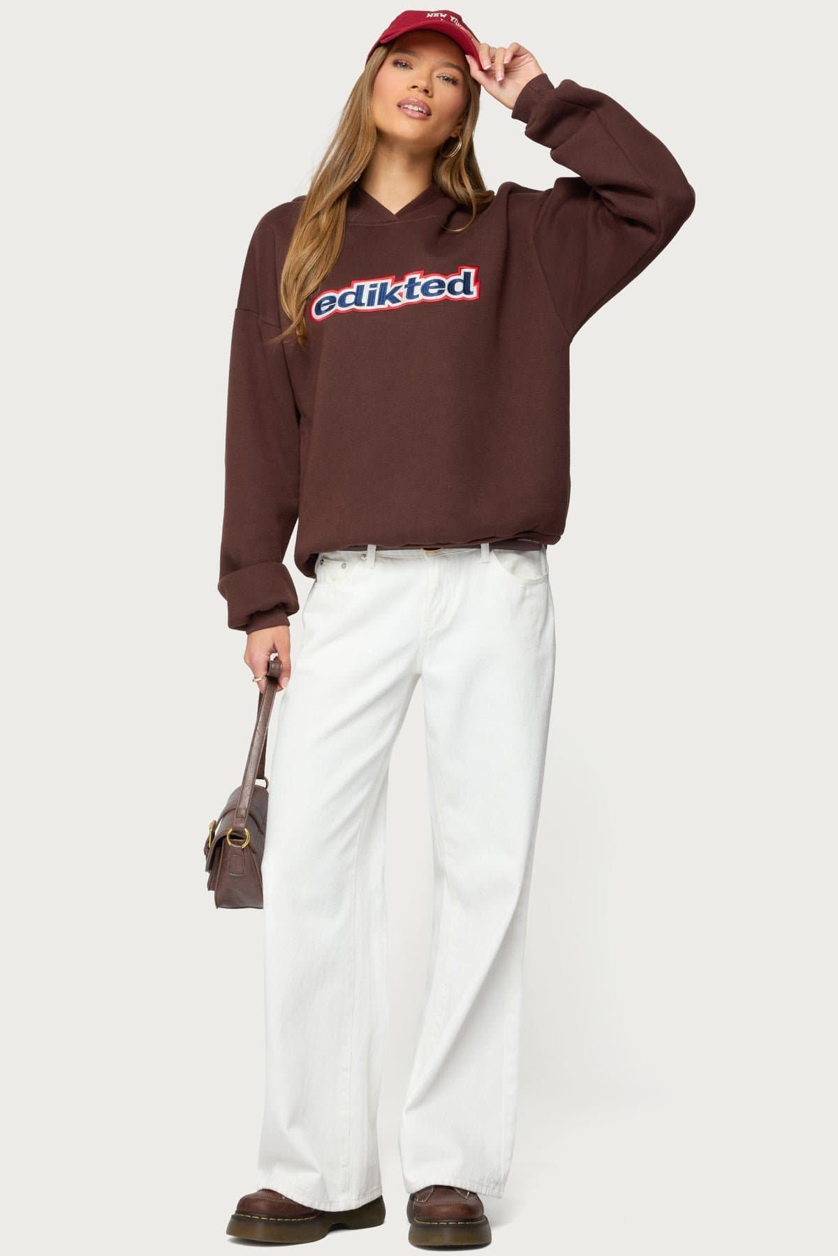 Sweet Treat Edikted Oversized Hoodie - Embroidered Graphic Polyester Cotton