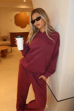 Basic Girl Oversized Edikted Embroidered Hoodie - Polyester Cotton Blend