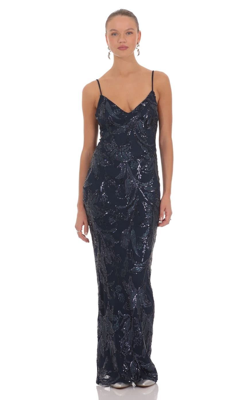 Gabriella Sequin Maxi Dress