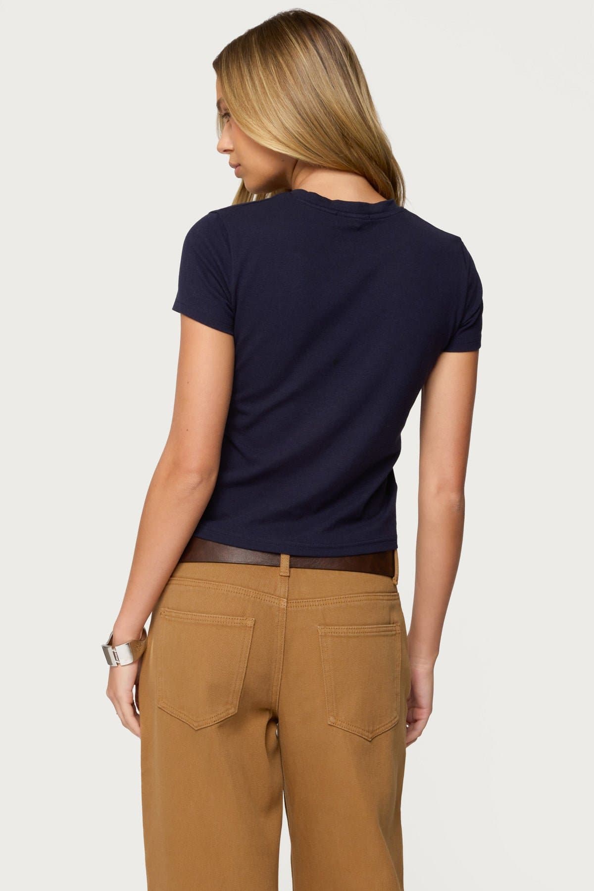 Natalie Fitted T-Shirt - Cotton Spandex Women's Size S