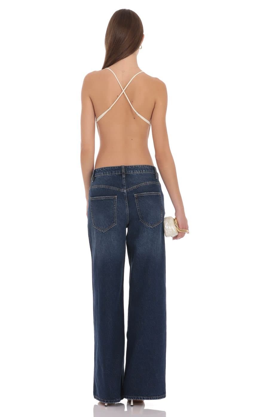 Elvion Drape Halter Top in Cream