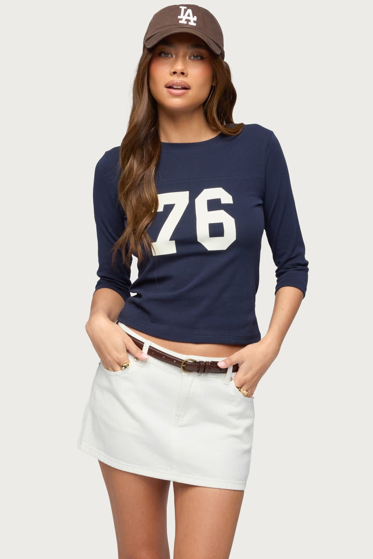 Seventy Six Quarter Sleeve T-Shirt - Cotton Spandex Unisex Graphic Tee