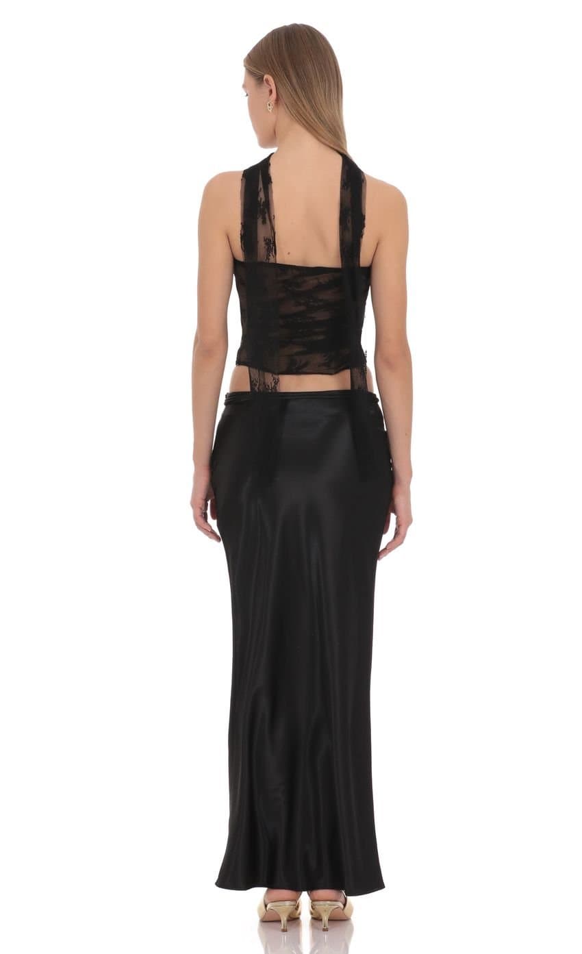 Paloma Satin Maxi Skirt