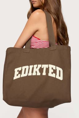 Edikted Graphic Text Tote Bag Cotton Polyester 22.4" Width 14.8" Height