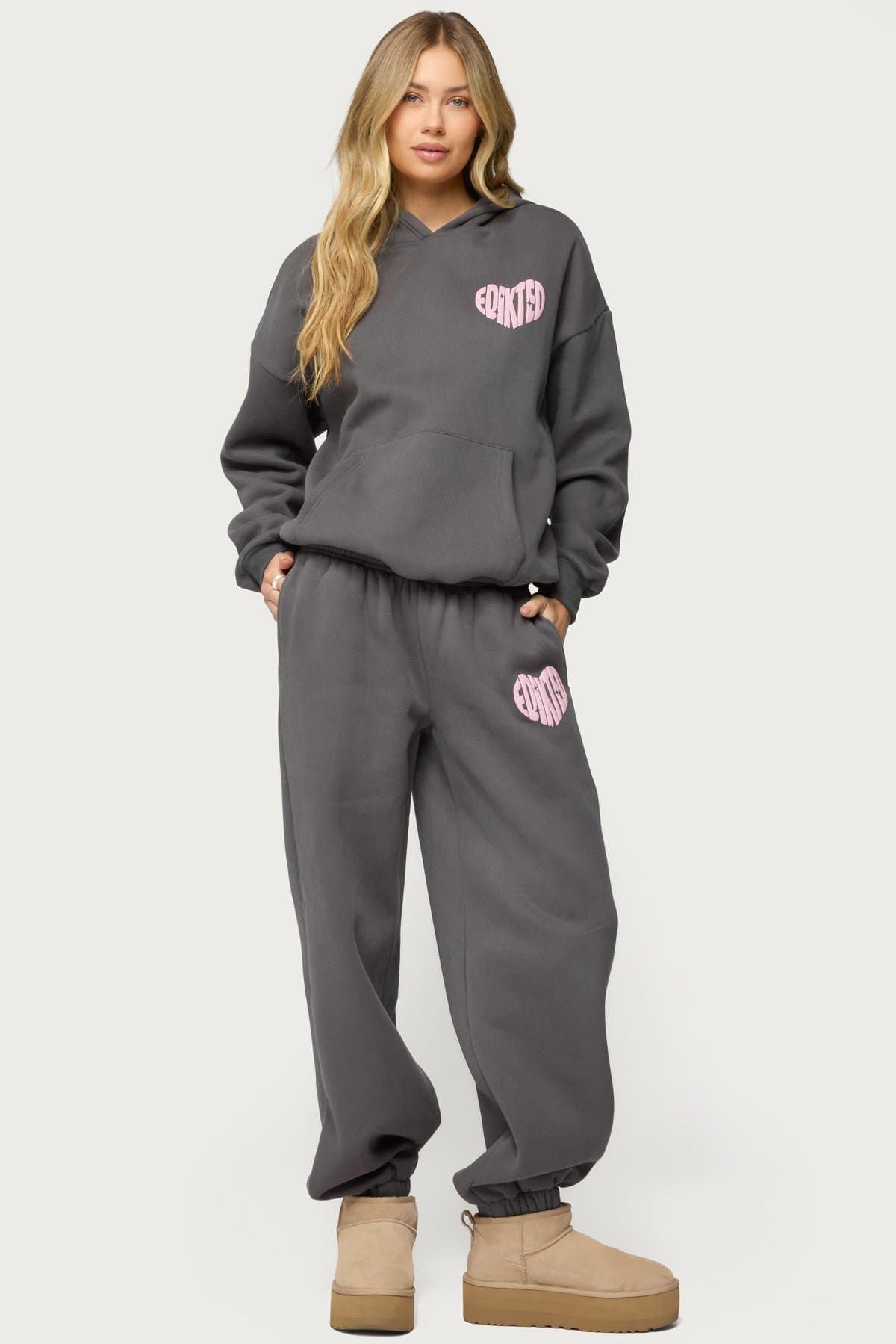 Major Love Edikted Hoodie - Puff Print Graphic Polyester Cotton Unisex Sweatshirt