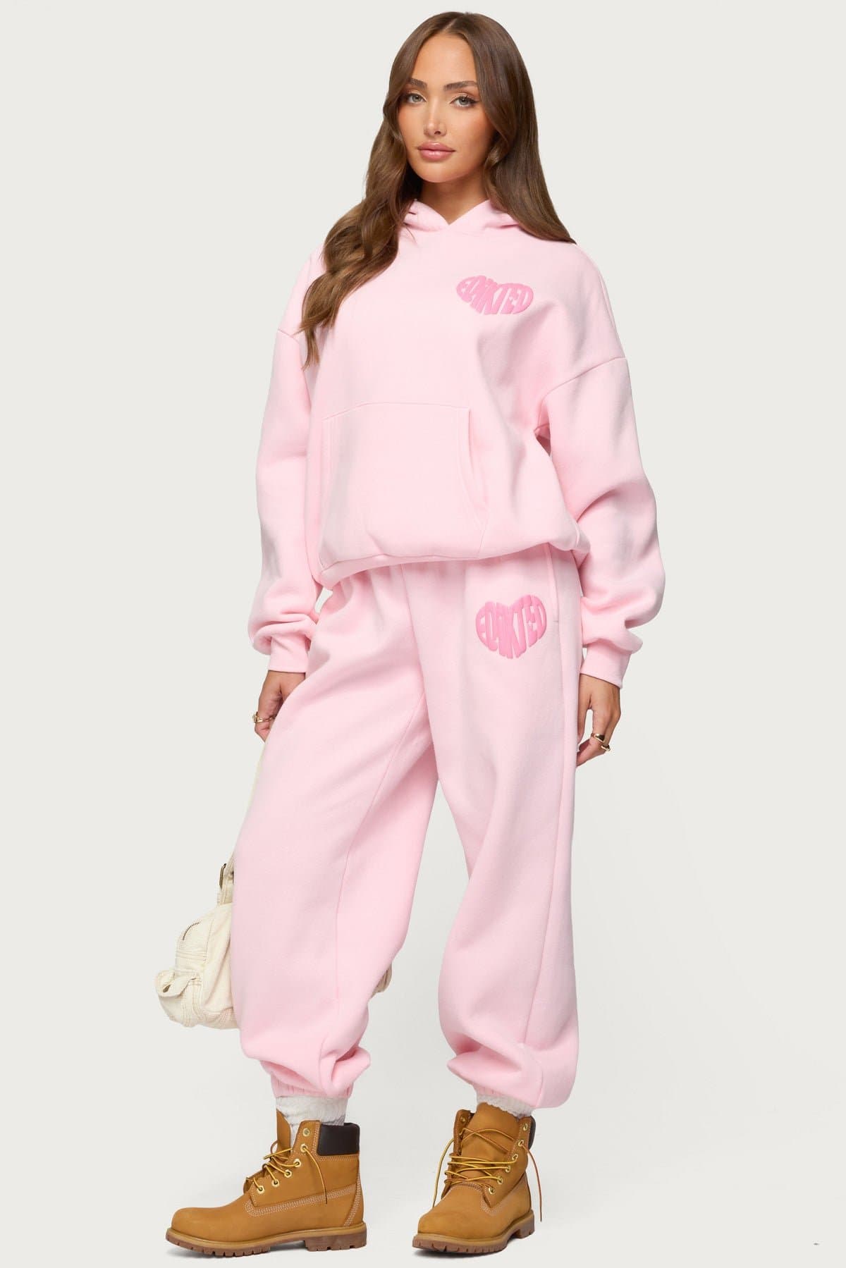 Major Love Edikted Hoodie - Puff Print Graphic Text Polyester Cotton Matching Set