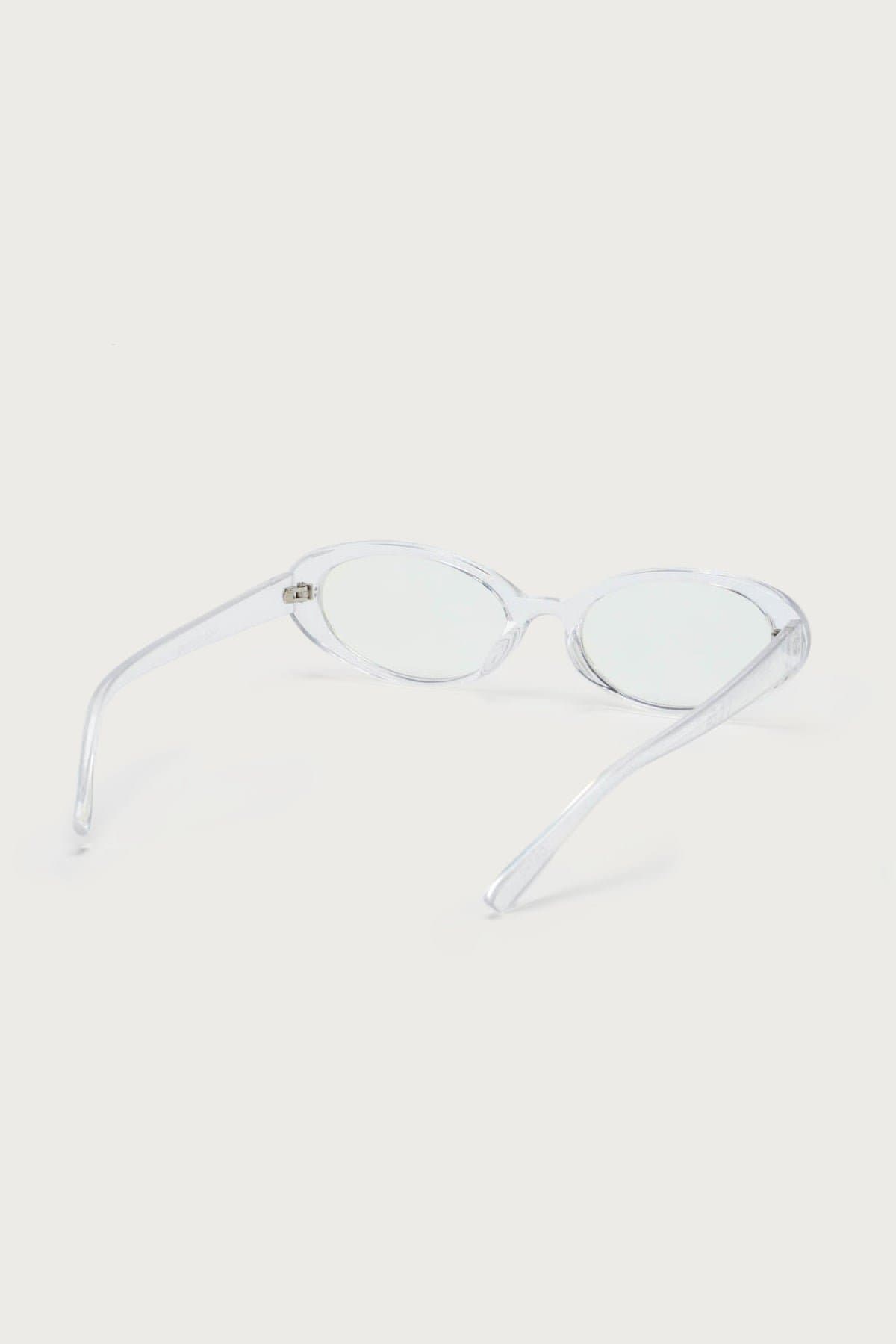 Lemmy Oval Polycarbonate Glasses - Frame Width 5.2in Lens Height 1.1in Arm 5.7in